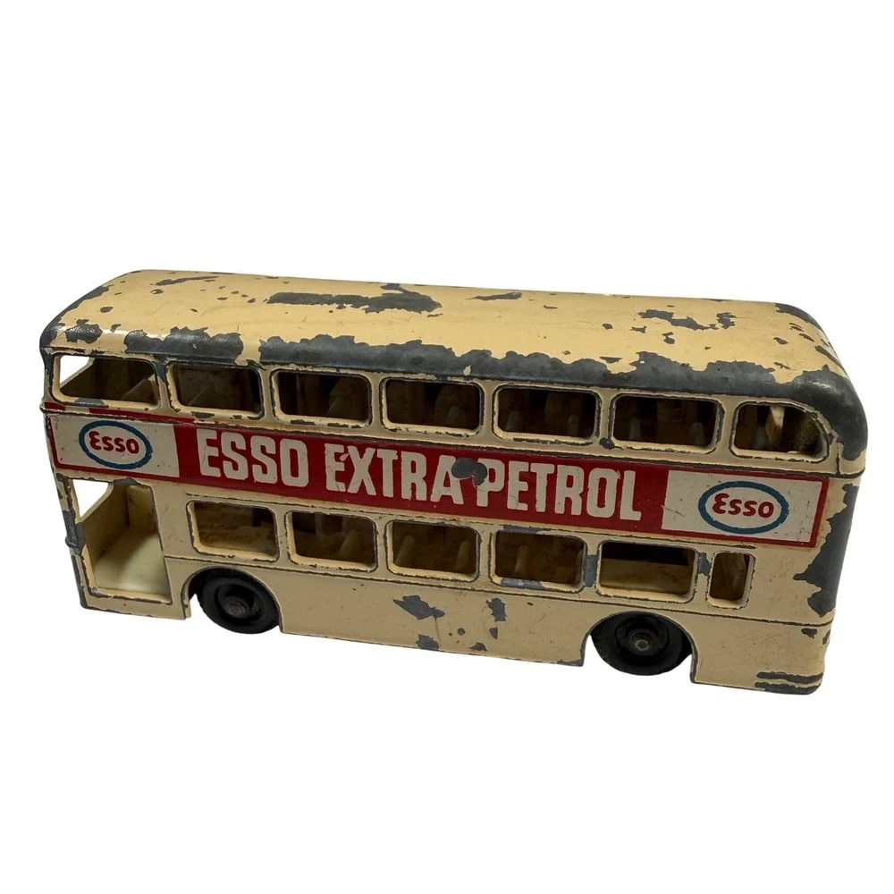 Matchbox Lesney No 74 Daimler‎ Bus Cream Esso Extra Petrol Vintage Toy England